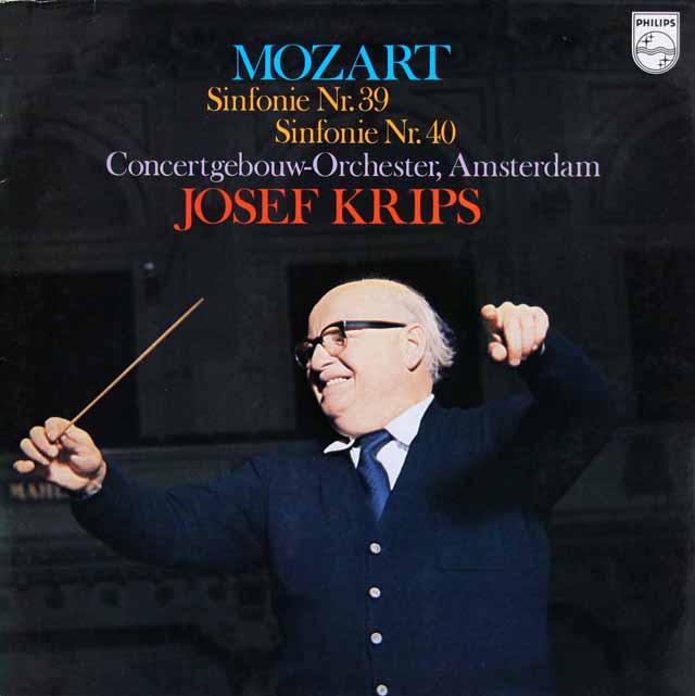 【オリジナル盤】　クリップスのモーツァルト/交響曲第39、40番　蘭PHILIPS　3617　LP レコード