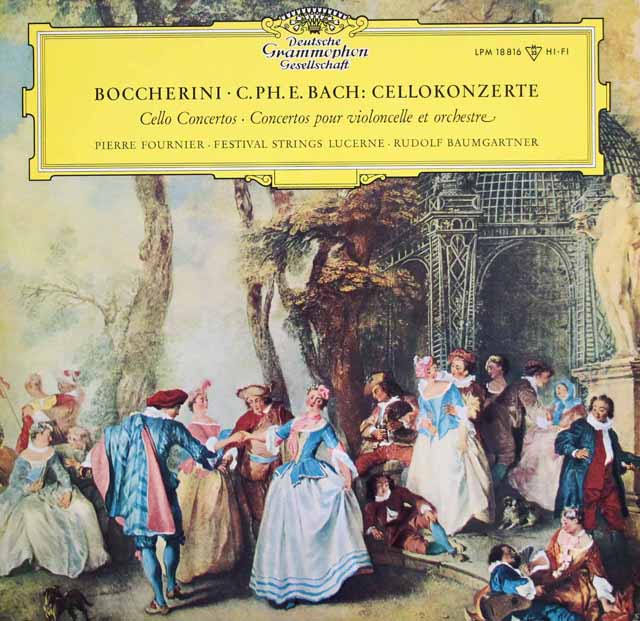 【モノラル】　フルニエ、バウムガルトナーのボッケリーニ/チェロ協奏曲ほか　独DGG　3617　LP レコード