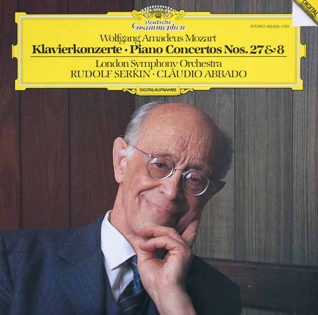 ゼルキン、アバドのモーツァルト/ピアノ協奏曲第27、8番　独DGG　3617　LP レコード