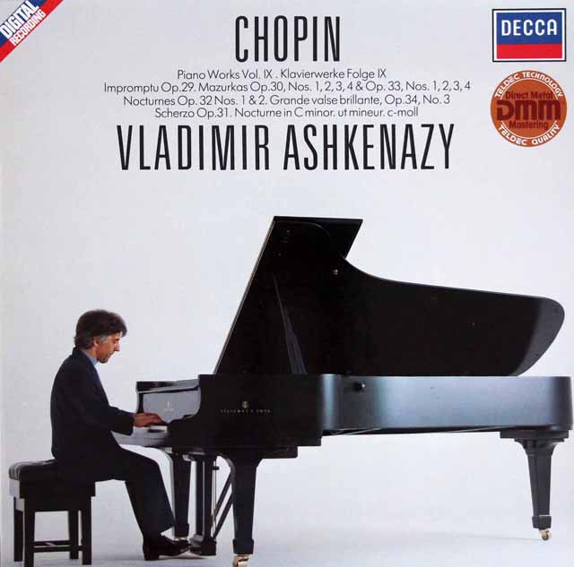 アシュケナージのショパン/ピアノ作品集 (9)　「即興曲 第1番」ほか　独DECCA　3617　LP レコード