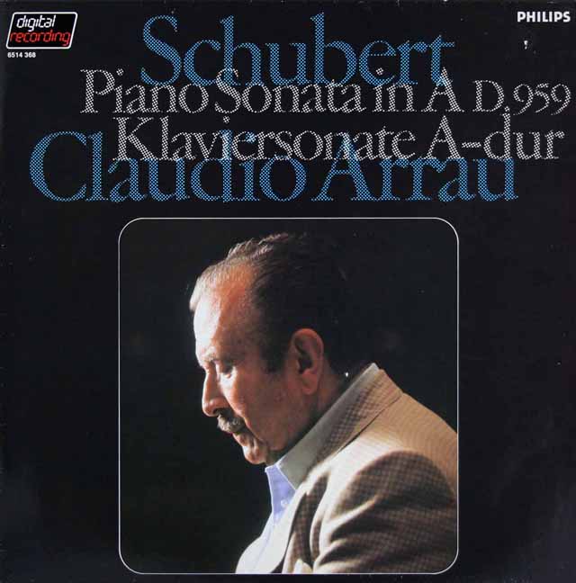 アラウのシューベルト/ピアノソナタ第20番　蘭PHILIPS　3617　LP レコード
