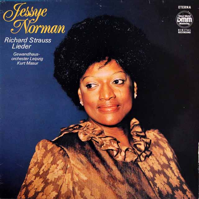 ノーマン、マズアのR.シュトラウス/「4つの最後の歌」、オーケストラ伴奏歌曲集　独ETERNA　3617　LP レコード