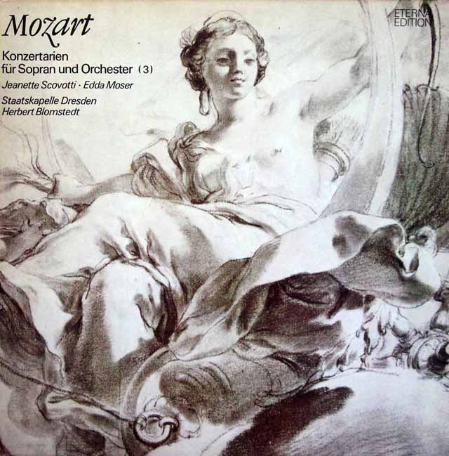 スコーヴォッティ、モーザ、ブロムシュテットのモーツァルト/ソプラノと管弦楽のためのコンサート・アリア集（3）　独ETERNA　3617　LP レコード