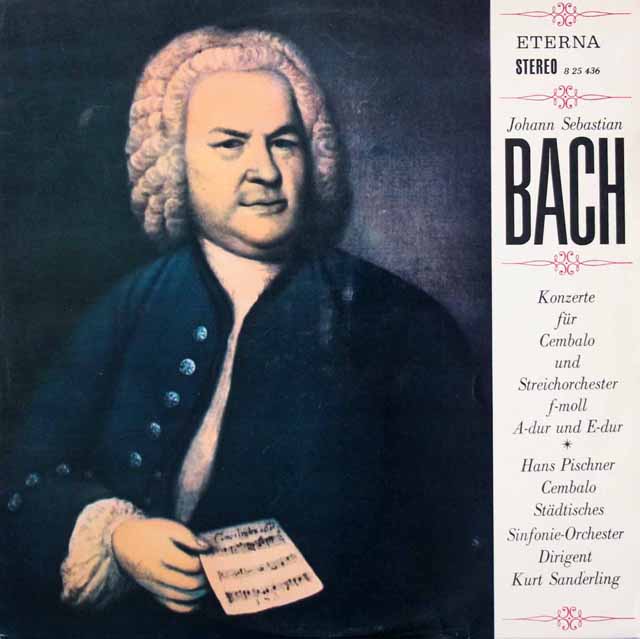 ピシュナー、ザンデルリンクのバッハ/チェンバロ協奏曲第2、4、5番　独ETERNA　3617　LP レコード