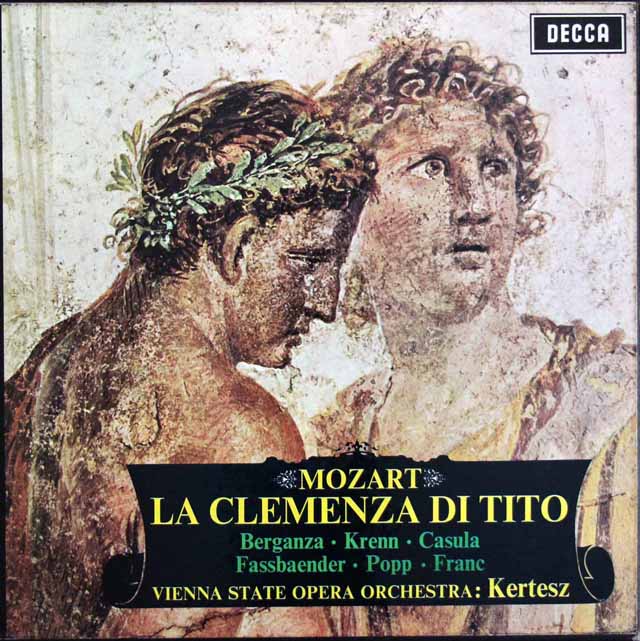 ベルガンサ、ケルテスのモーツァルト/「皇帝ティートの慈悲」全曲　英DECCA　3617　LP レコード
