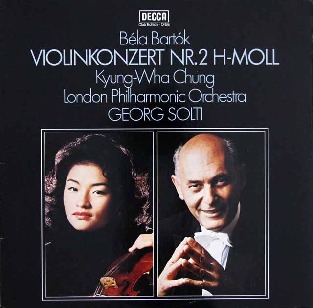 チョン&ショルティのバルトーク/ヴァイオリン協奏曲第2番　独DECCA　3618　LP レコード