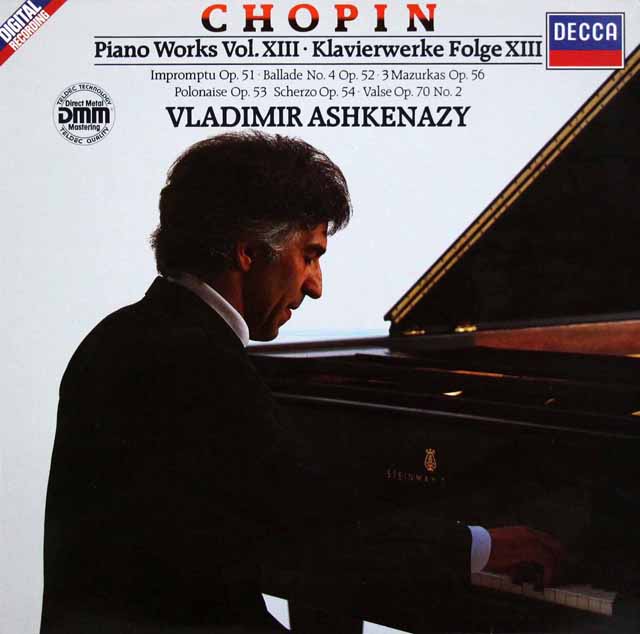 アシュケナージのショパン/ピアノ作品集 (13) 　独DECCA　3618　LP レコード