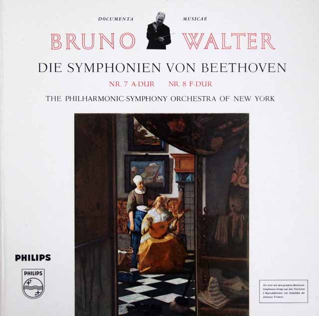 ワルターのベートーヴェン/交響曲第7、8番　独PHILIPS　3618　LP レコード