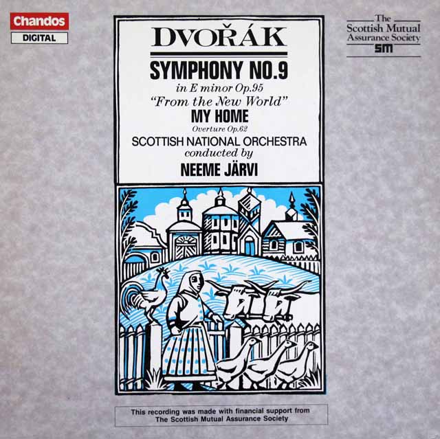 ヤルヴィのドヴォルザーク/交響曲第9番「新世界より」ほか　独CHANDOS　3618　LP レコード