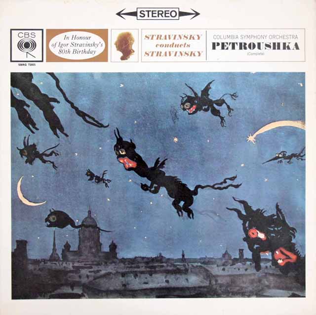 ストラヴィンスキーの自作自演/バレエ組曲「ペトルーシュカ」（1947年版）　英CBS　3618　LPレコード