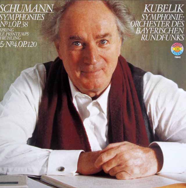 【サイン入りフォト付き】　クーベリックのシューマン/交響曲第1番「春」&第4番　独CBS　3618　LP レコード