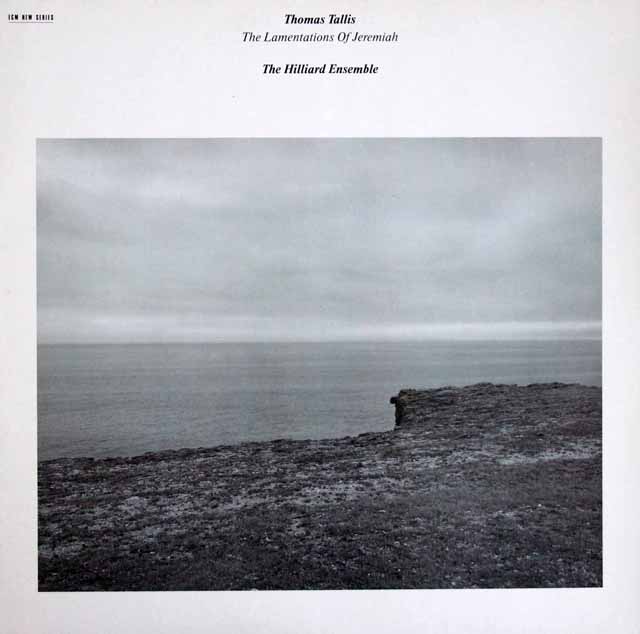 ヒリヤード・アンサンブルのタリス/エレミアの哀歌　独ECM　3618　LP レコード
