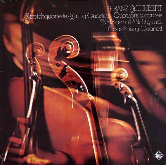 アルバン・ベルク四重奏団のシューベルト/弦楽四重奏曲第9、13番「ロザムンデ」　独TELEFUNKEN　3618　LP レコード