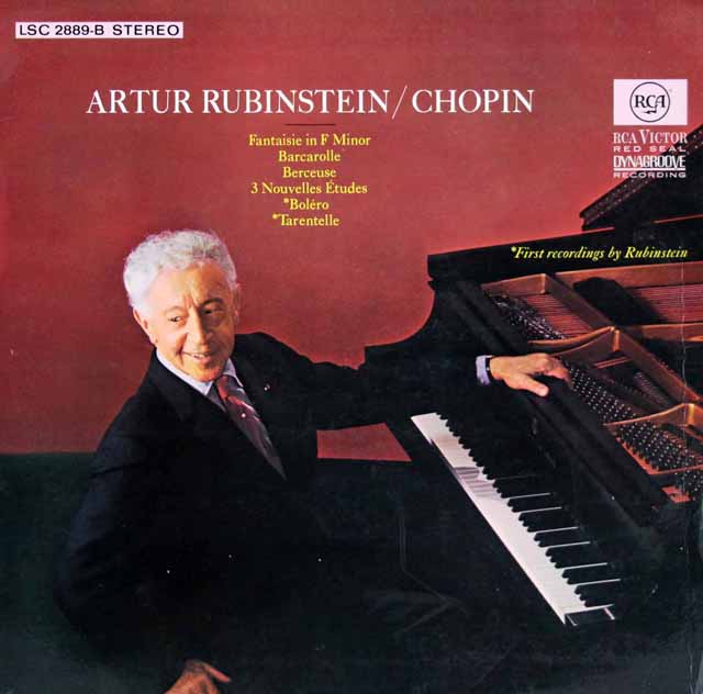 LP レコード ルービンシュタインのショパン/「幻想曲」ほか 独RCA 2826