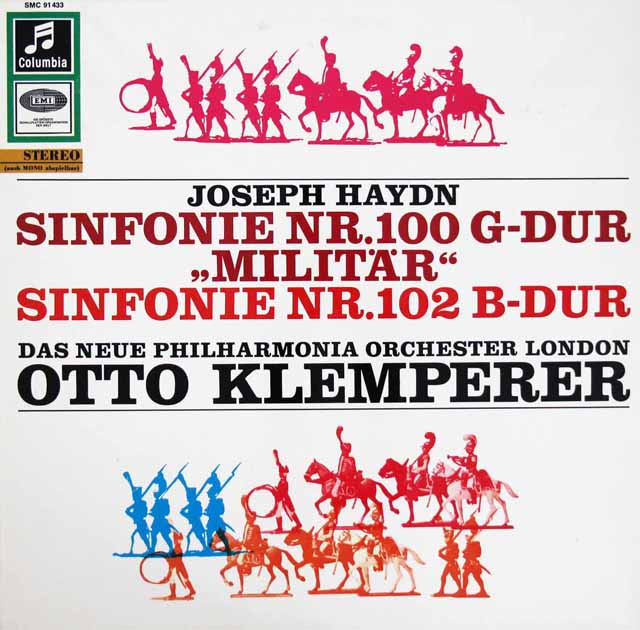 クレンペラーのハイドン/交響曲第100番「軍隊」、第102番　独Columbia　3618　LP レコード