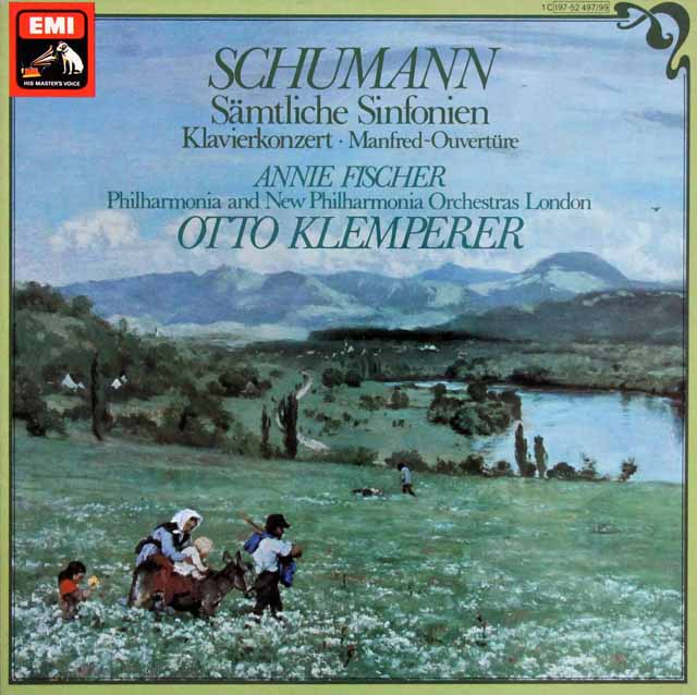 クレンペラーのシューマン/交響曲全集、ピアノ協奏曲ほか　独EMI　3618　LP レコード