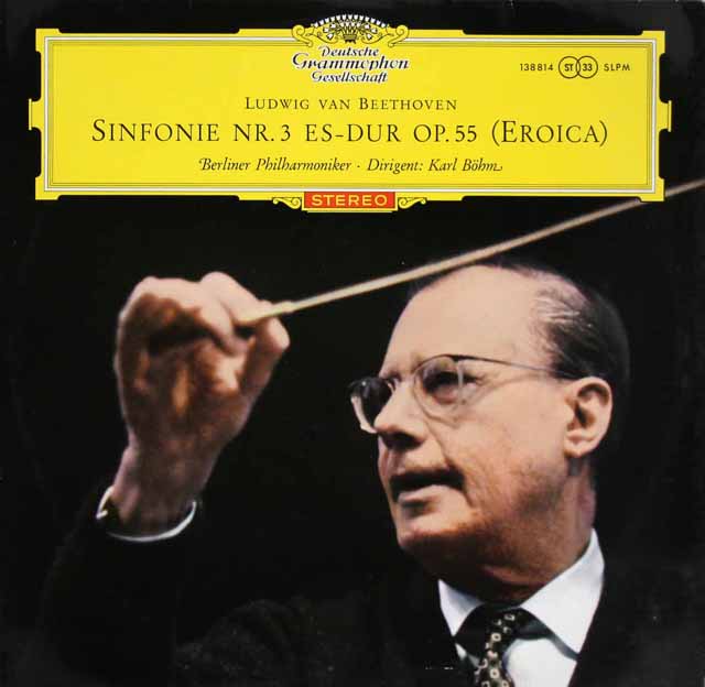 【赤ステレオ/独最初期盤】　ベームのベートーヴェン/交響曲第3番「英雄」　独DGG　3618　LP レコード