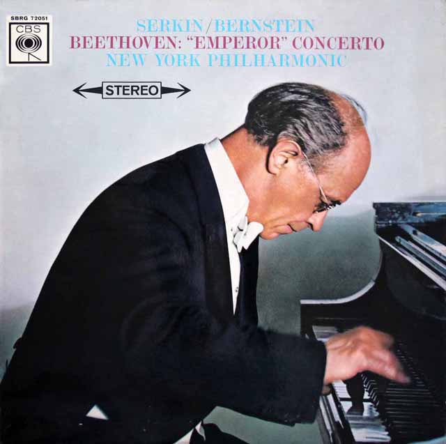 ゼルキン、バーンスタインのベートーヴェン/ピアノ協奏曲第5番「皇帝」　英CBS　3619　LP レコード