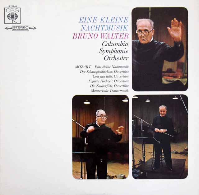 ワルターのモーツァルト/「アイネ・クライネ・ナハトムジーク」ほか　独CBS　3619　LP レコード　2LP