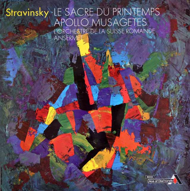 アンセルメのストラヴィンスキー/「春の祭典」、「ミューズを率いるアポロ」　英DECCA（Ace of Diamonds）　3619　LP レコード