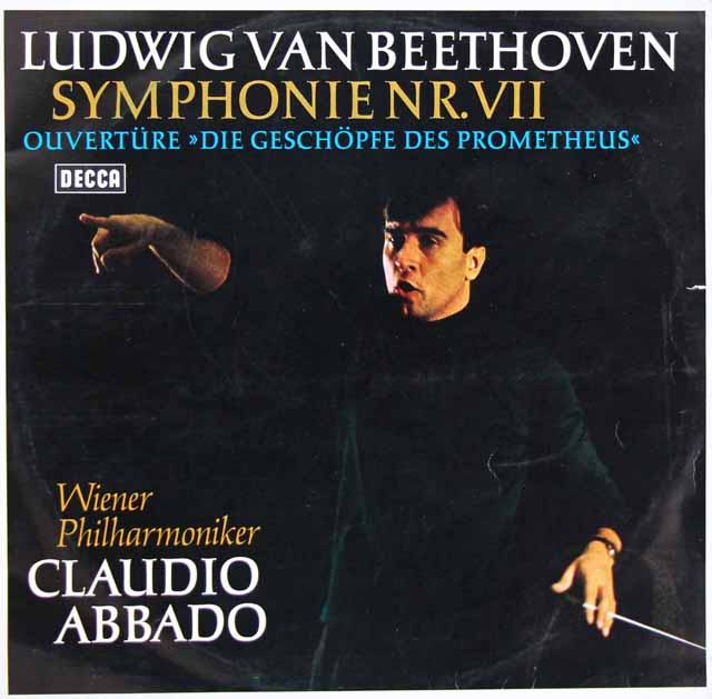 アバドのベートーヴェン/交響曲第7番ほか　独DECCA　3619　LP レコード