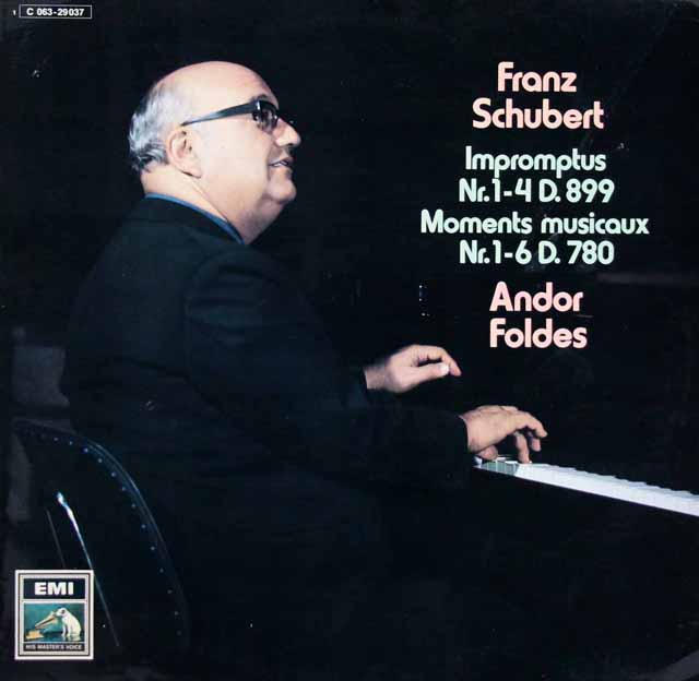 フォルデスのシューベルト/4つの即興曲、「楽興のとき」　独EMI　3619　LP レコード