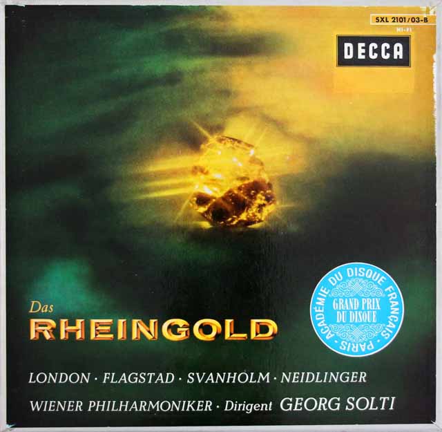 ショルティのワーグナー/「ラインの黄金」全曲　★長岡鉄男の外盤A級セレクション第1巻40掲載盤　独DECCA　3619　LP レコード