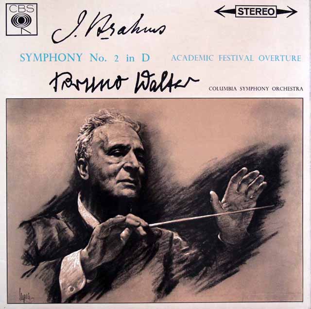 ワルターのブラームス/交響曲第2番ほか　英CBS　3620　LP レコード