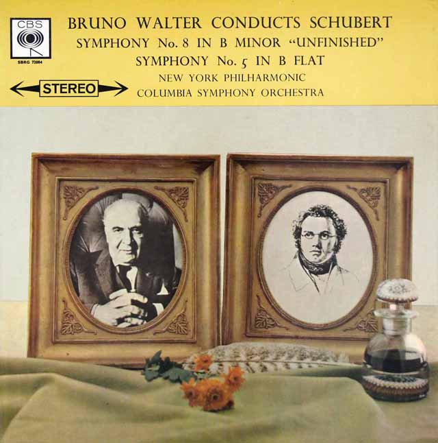ワルターのシューベルト/交響曲第5番&第8番「未完成」　英CBS　3620　LP レコード