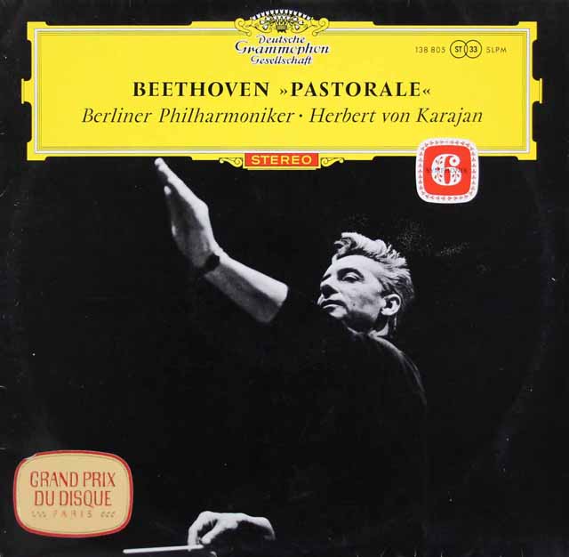 【赤ステレオ/独最初期盤】　カラヤンのベートーヴェン/交響曲第6番「田園」　独DGG　3620　LP レコード