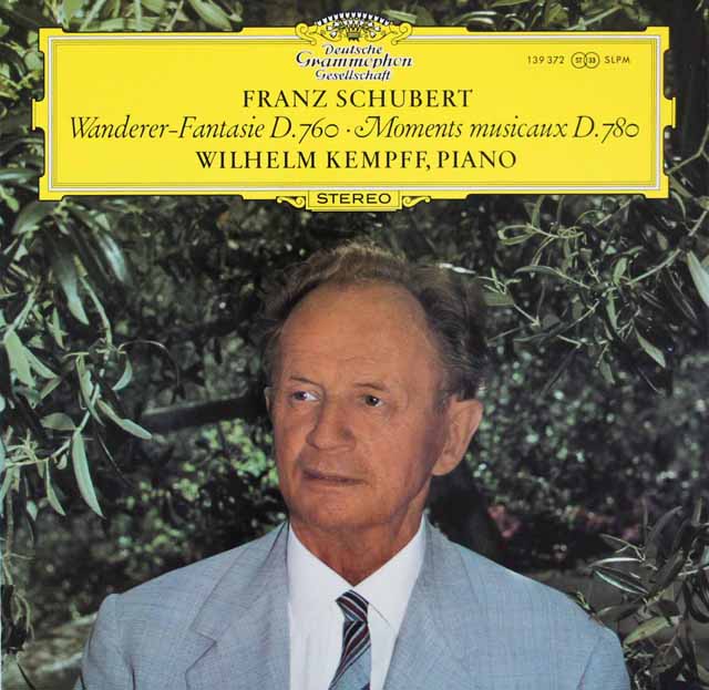 ケンプのシューベルト/さすらい人幻想曲、楽興の時　独DGG　3620　LP レコード