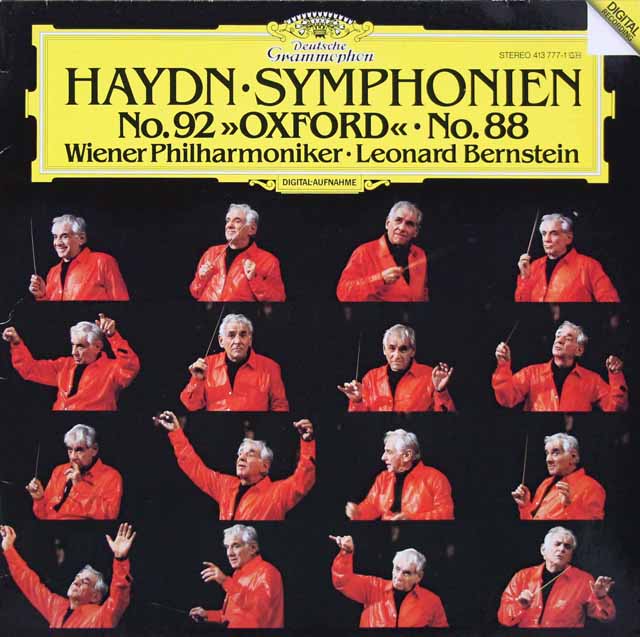 バーンスタインのハイドン/交響曲第92番「オックスフォード」、第88番「V字」　独DGG　3620　LP レコード