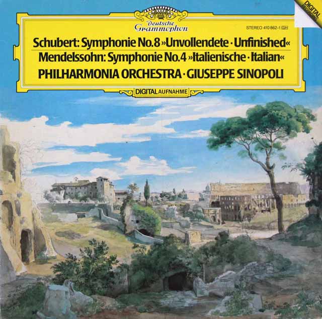 シノーポリのシューベルト/「未完成」＆ メンデルスゾーン/「イタリア」　独DGG　3620　LP レコード