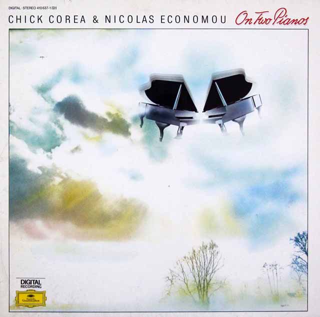 チック・コリア＆ニコラス・エコノムの「オン・トゥー・ピアノ」　独DGG　3620　LP レコード
