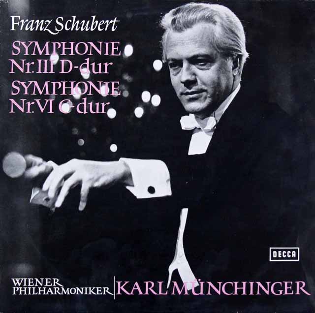 ミュンヒンガーのシューベルト/交響曲第3、6番　独DECCA　3620　LP レコード