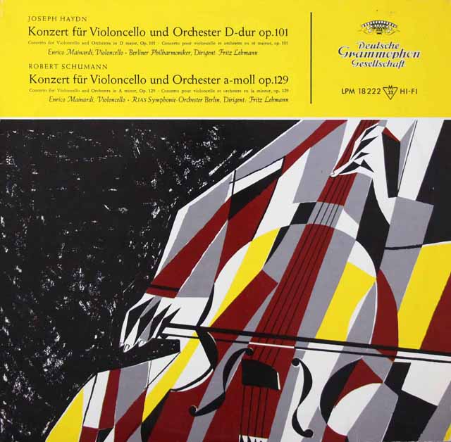 マイナルディのハイドン、シューマン/チェロ協奏曲集　独DGG　3621　LP レコード