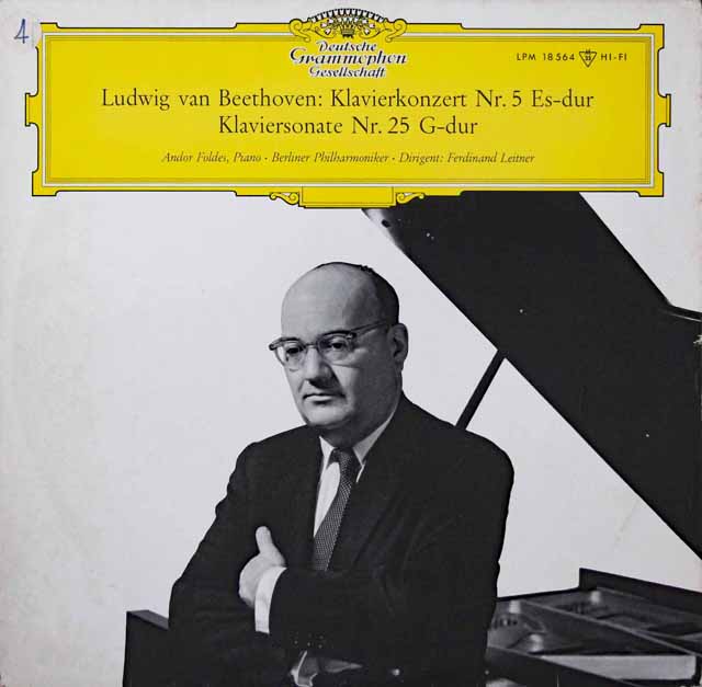 【モノラル】　フォルデスのベートーヴェン/ピアノ協奏曲第5番「皇帝」ほか　独DGG　3621　LP レコード