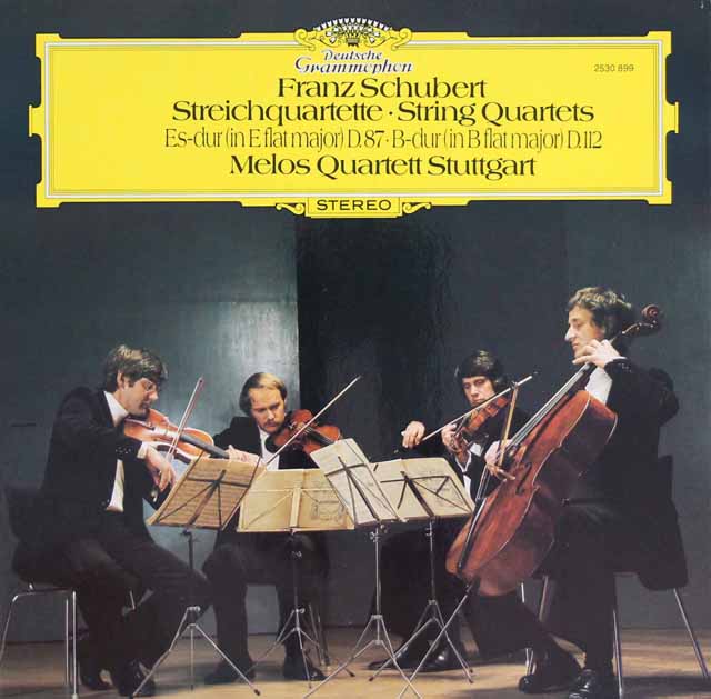 メロス四重奏団のシューベルト/弦楽四重奏曲第8、10番　独DGG　3622　LP レコード