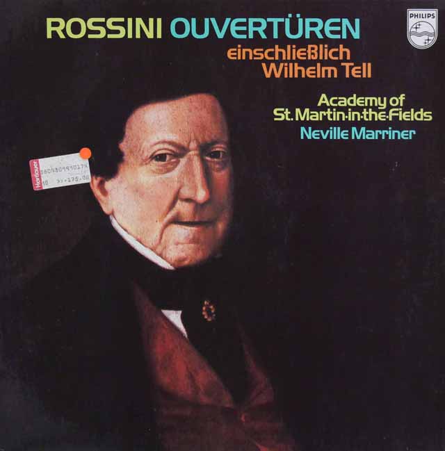 マリナーのロッシーニ/「ウィリアムテル」ほか序曲集　蘭PHILIPS　3622　LP レコード