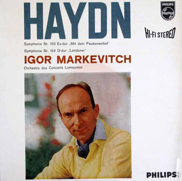 【オリジナル盤】　マルケヴィチのハイドン/交響曲第103番「太鼓連打」、第104番「ロンドン」　蘭PHILIPS　3622　LP レコード