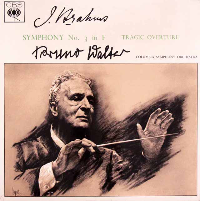 ワルターのブラームス/交響曲第3番 ほか　英CBS　3622　LP レコード