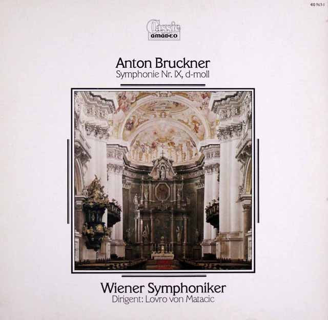 マタチッチのブルックナー/交響曲第9番　オーストリアamadeo　3622　LP レコード