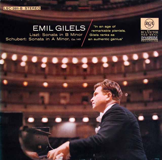 ギレリスのリスト、シューベルト/ピアノソナタ集　独RCA　3622　LP レコード