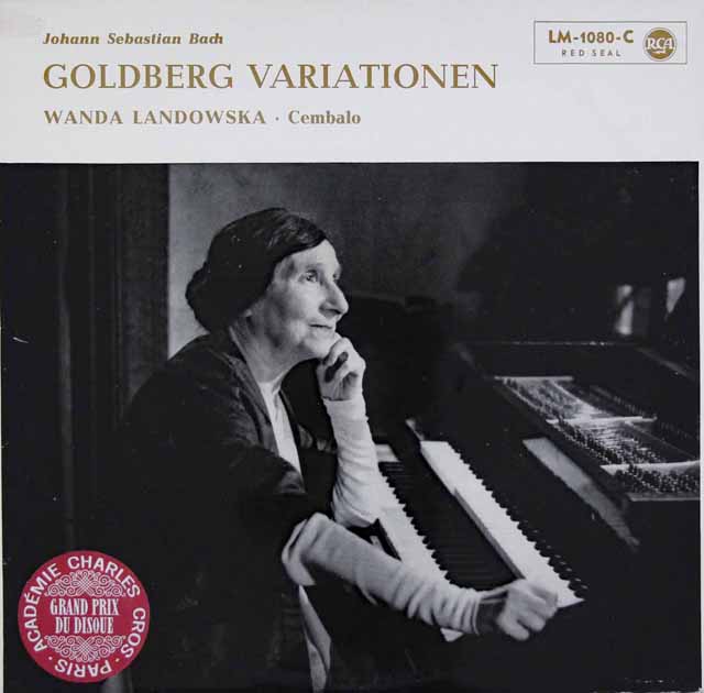 ランドフスカのバッハ/ゴルトベルク変奏曲　独RCA　3622　LP レコード