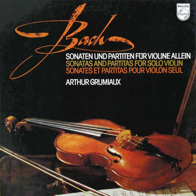 グリュミオーのバッハ/無伴奏ヴァイオリンソナタとパルティータ全集　蘭PHILIPS　3622　LP レコード