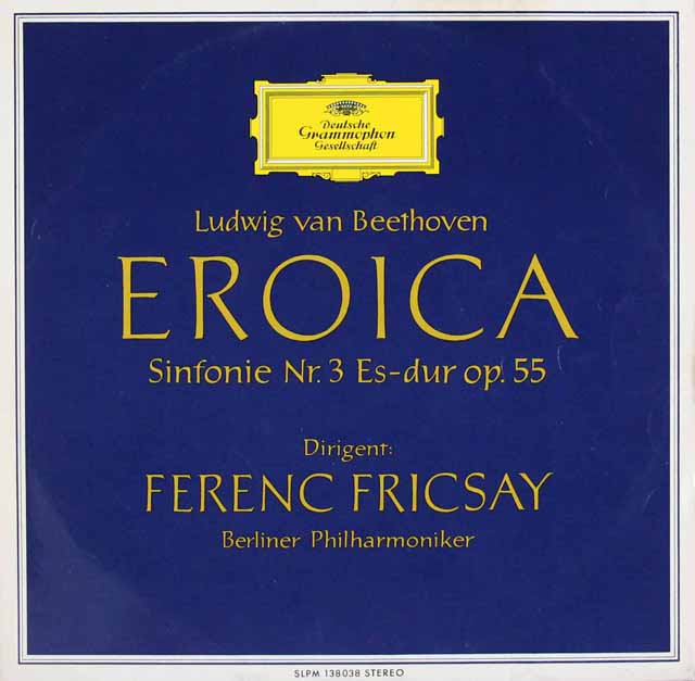 【独最初期盤】　フリッチャイのベートーヴェン/交響曲第3番「英雄」　独DGG　3623　LP レコード