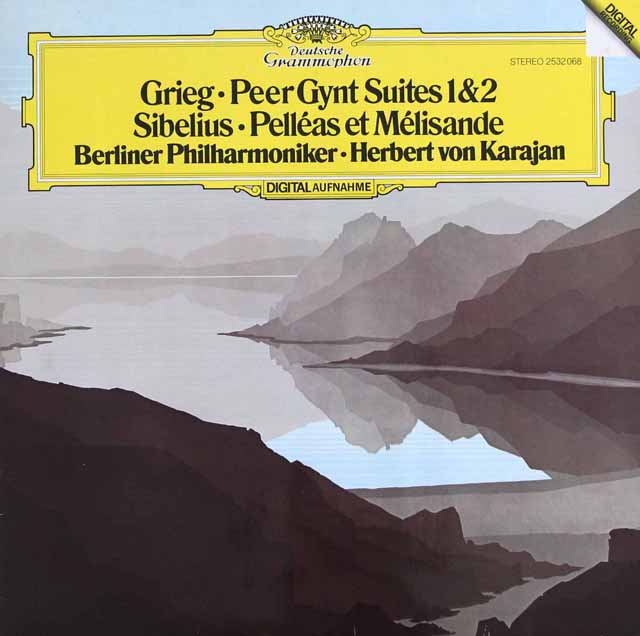カラヤンのグリーグ/「ペール・ギュント」ほか　独DGG　3623　LP レコード