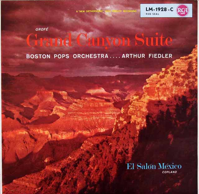 フィードラーのグローフェ/組曲「グランド・キャニオン」ほか　独RCA　3623　LP レコード