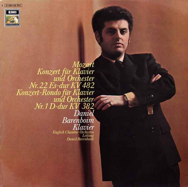 バレンボイムのモーツァルト/ピアノ協奏曲第22番ほか　独EMI　3623　LP レコード