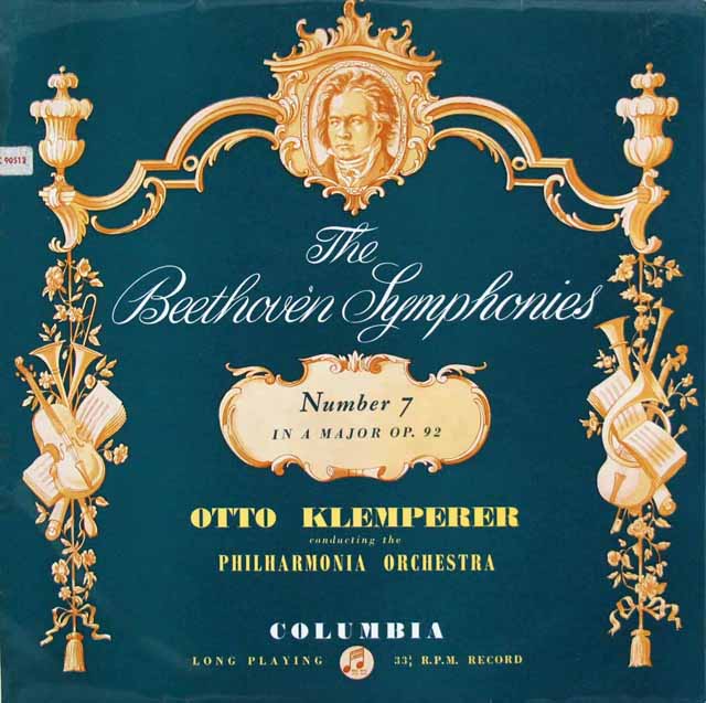 クレンペラーのベートーヴェン/交響曲第7番　英Columbia　3623　LP レコード